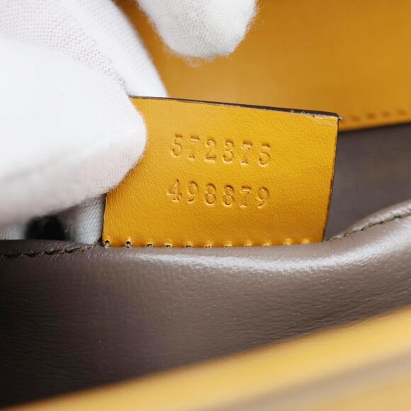 Gucci Zumi Flap Smooth Leather Shoulder Bag Yellow 572375 - Picture 16 of 16